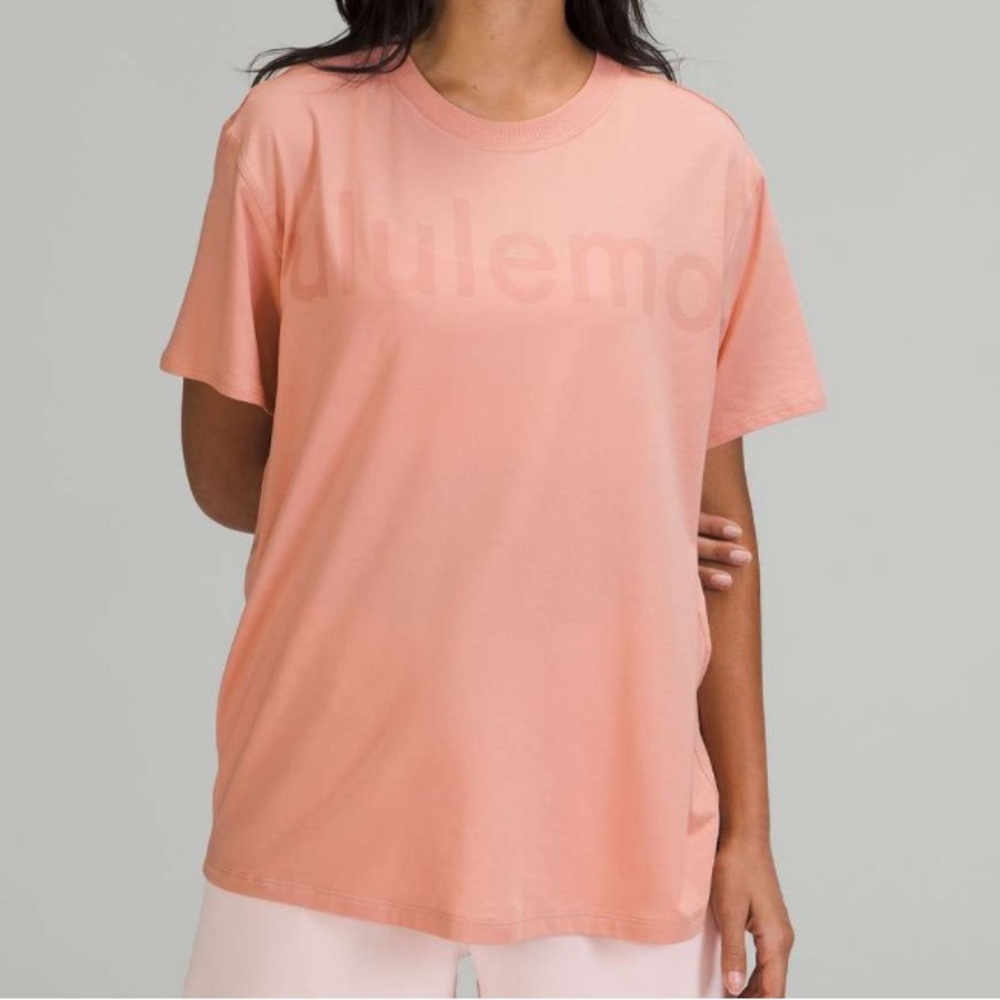 Lululemon All Yours Tee Pink Graphic Size 18
